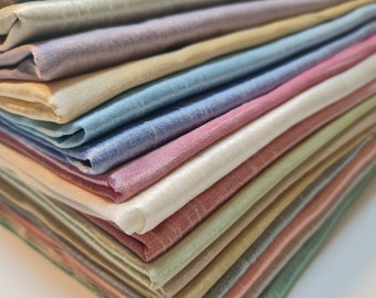 Plain Raw Silk Faux Dupion 100% Polyester Upholstery Fabric Bridal Material 44"