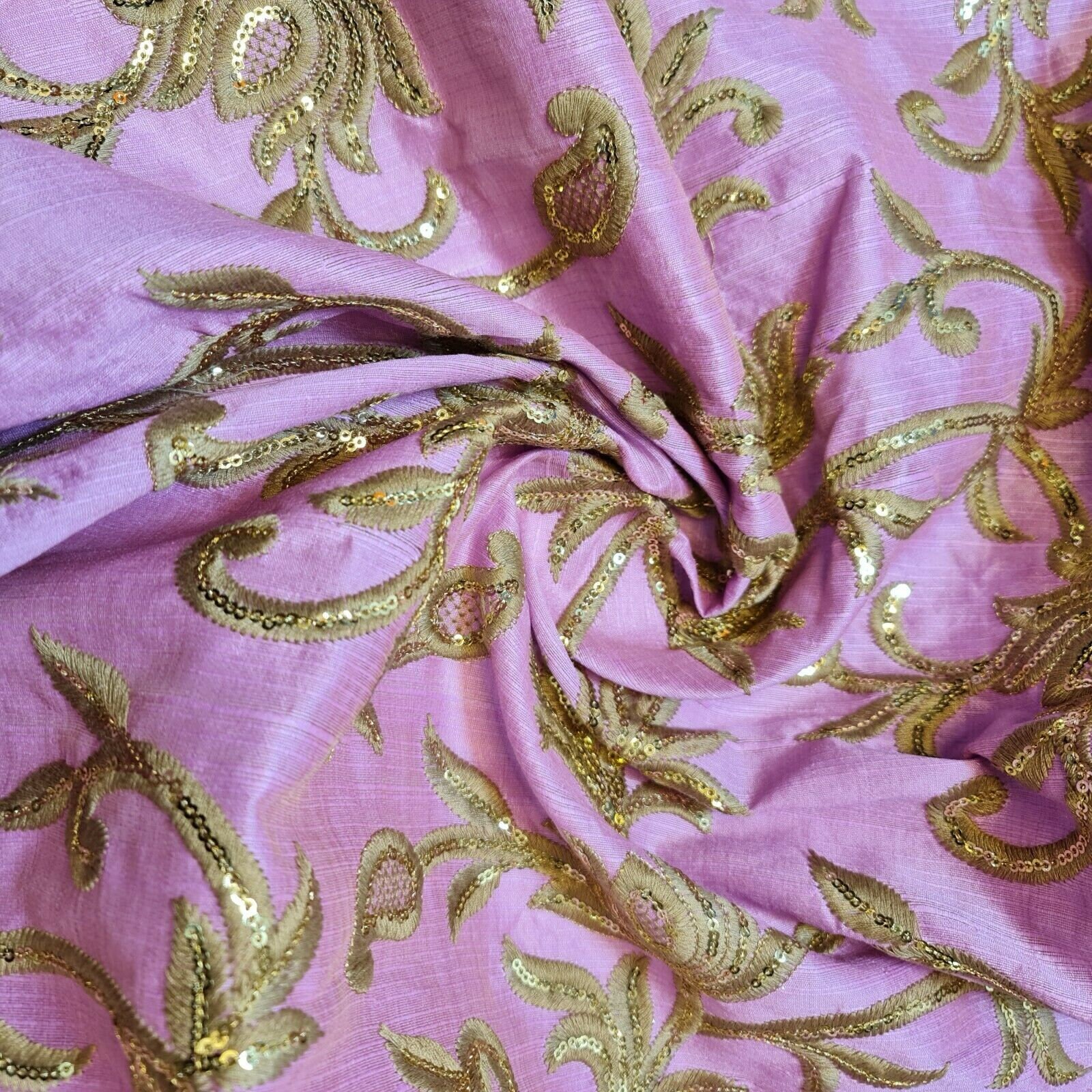 Luxury Faux Raw Silk Gold Embroidery Fabric Fancy Dress fabric Etsy