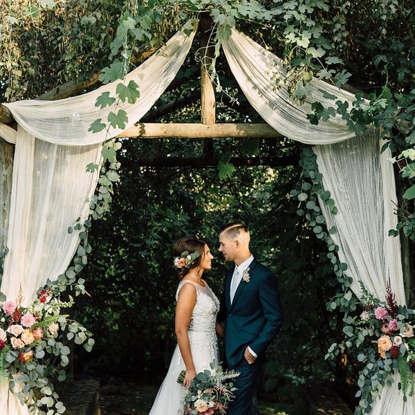 DIY Wedding Arch Draping, Birthday, Baby shower, Back Drop, Photo shoot Moss Crepe Fabric Beautiful Fabric Sheer Fabric 44" inch wide