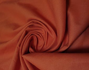 Tela lisa 100 % algodón roja para manualidades, vestidos, acolchados, forros, 112 cm por metro