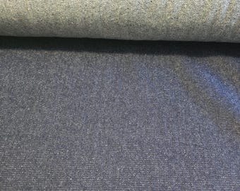 Deep Slate Cotton Denim Fabric 58" Wide – Blue Grey Charcoal Jeans Dressmaking Sewing Material by the Metre