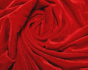 Roter Samtstoff Luxus Super Micro 9000 Superior 3 Krone Triple Samtkleid Bastelmaterial 44 "