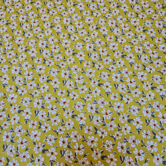 thumbnail image 2 of Textile Station 100% Cotton Canvas Fabric – Floral Polka Dot – 58" Wide, 250 Thread Count – By The Meter, UK Made 2 of 6