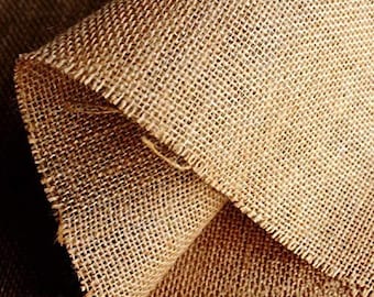 Clearance Hessian Natural Burlap Jute Material Sheet Sack Cloth Craft Fabric Meter 58&quot;