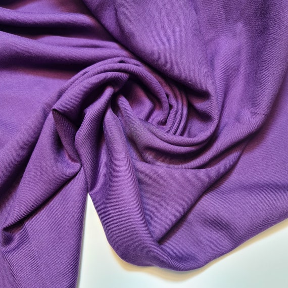Cadbury Purple Plain VISCOSE CHALLIS FABRIC Soft Non Stretch Dress Craft  Costume Material 58