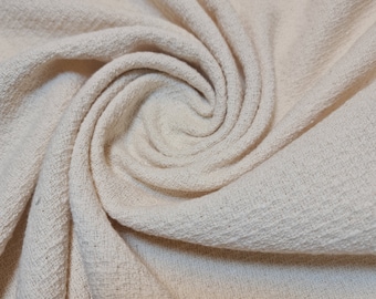Cream Wool Blend Dress Fabric Craft Costume Material By The Meter 58"