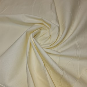 Plain 100% Cotton Fabric Material Fat Quarters Quilting Metre NEW Colours 44&quot; (Cream)