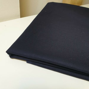 Navy Blue 100% Cotton Voile Fabric - Rubia Cambric Mercerized Plain for Craft, Dress, & Lining - 44&quot; Wide, Soft, Breathable Sewing Material