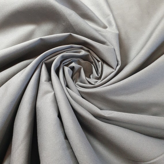 100% Cotton Plain Colours Woven Poplin Fabric Dress Material Crafts  Quilting 58" (grey) - Etsy
