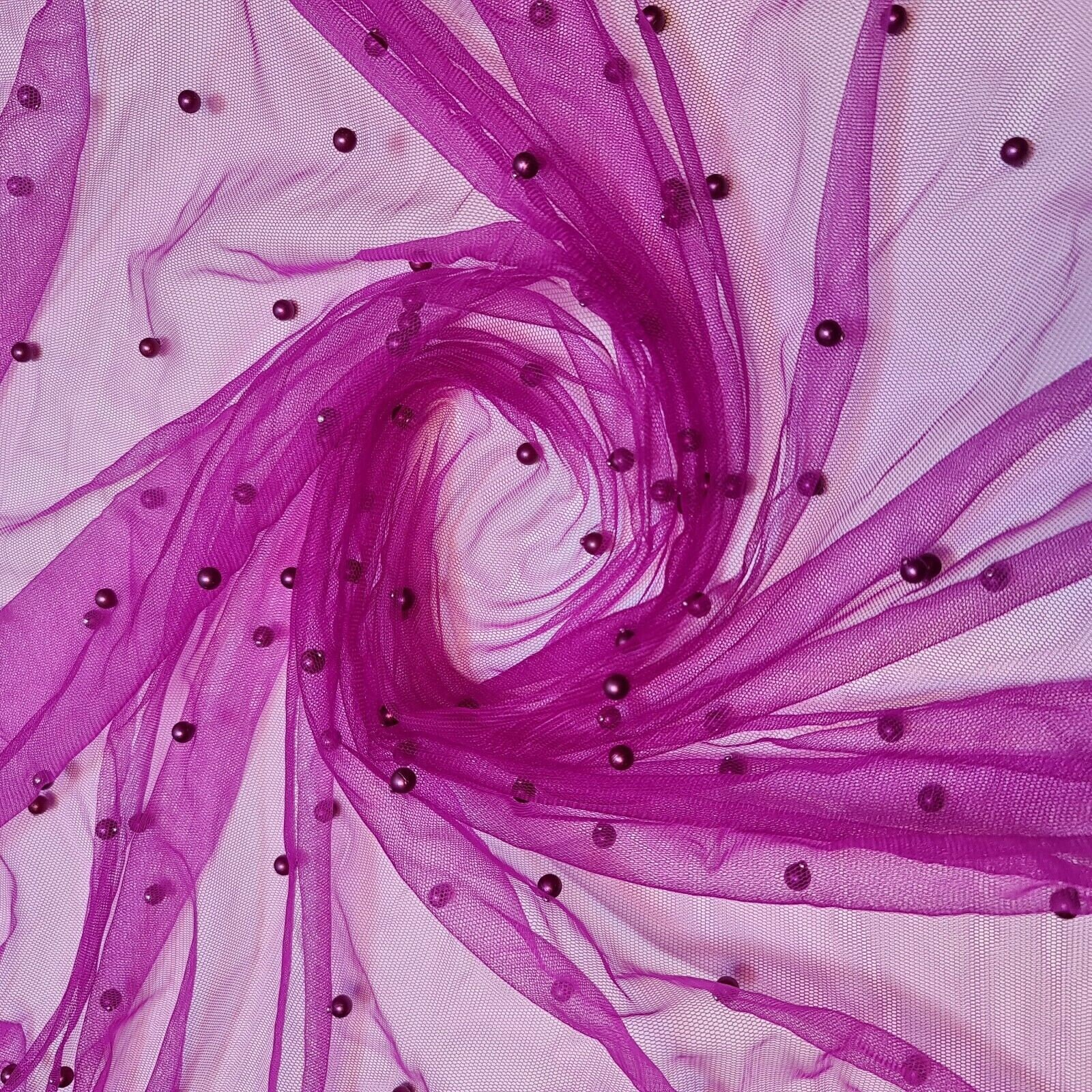 Tulle Beaded Pearl Lace Net Fabric Bridal Veil Wedding Etsy UK