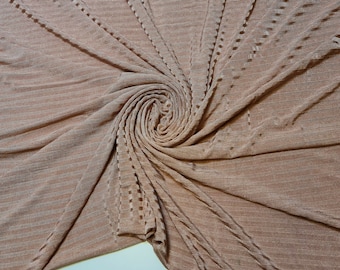 Winter Pink Ribbed Viscose Jersey Stretch Dress Cuffing Bodycon Fabric 58" Meter