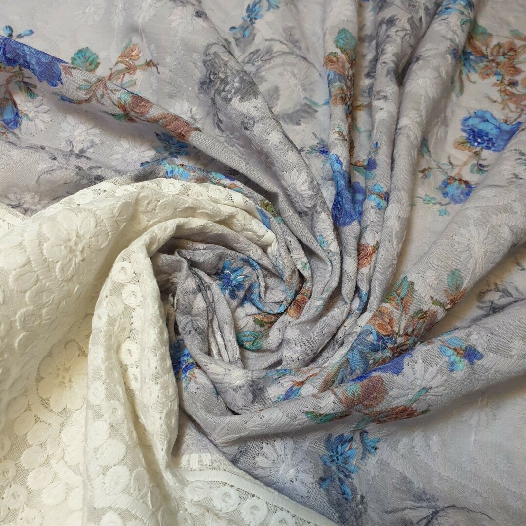 Remi Broderie Cotton Dress In White Gracie Embroidery Ivory - Foto 4