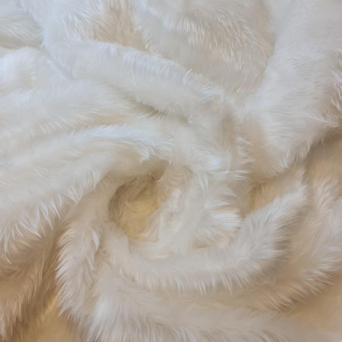 Plain BRIGHT WHITEFun Faux Fur Fabric Material By Meter | Etsy