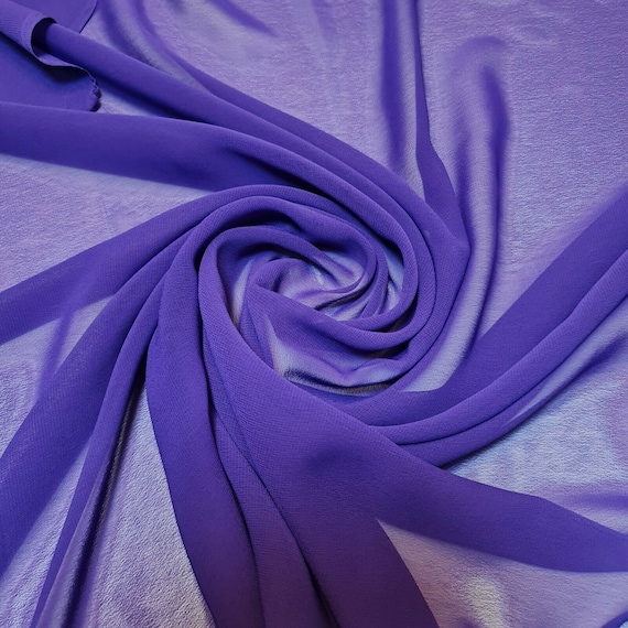 Sheer Poly Crepe Chiffon Fabric Semi transparent Drape Dress Craft