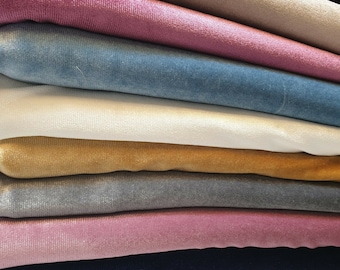 Plain Velvet Quality Soft Velour Premium Stretch Dress Fabric Material 58" Wide By Meter