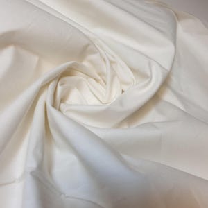 White 100% Cotton Plain Fabric for Crafts Dress Quilting Lining Material 44&quot; by the Meter