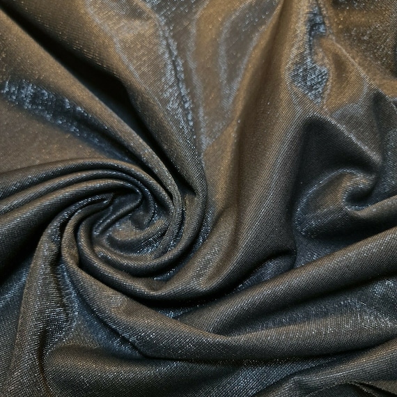 christmas dress material Black Shimmer Viscose Material Christmas Dress Shinny Stretch Glitter Fabric  58