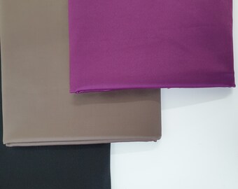100% Cotton Sateen Material Curtain Lining Dress Craft Quilting Fabric 58" By the Meter