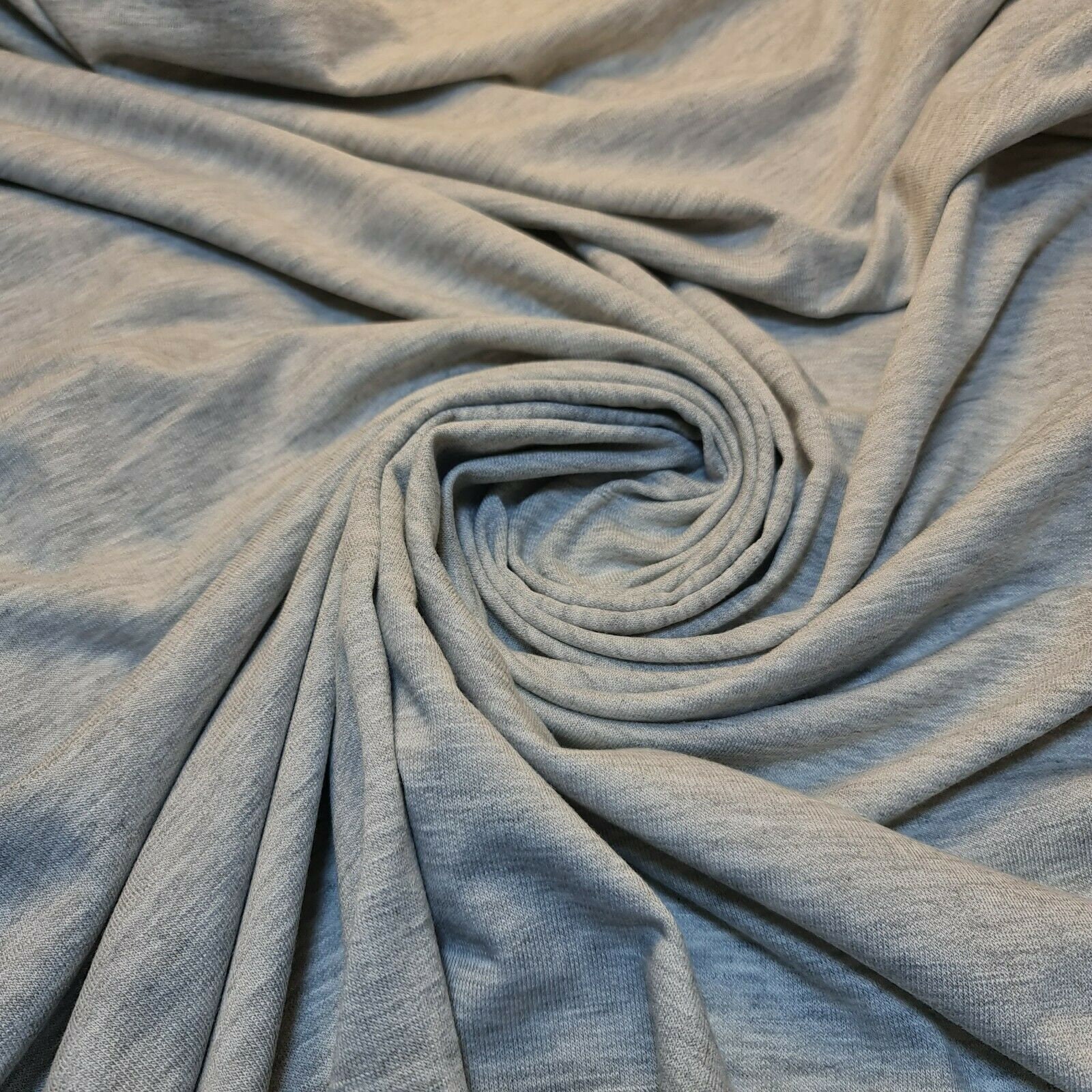 Solid Plain French Terry Loopback Cotton Jersey Fabric By The Meter 58