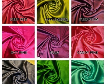 Shannon Sedoso Satén Seda Charmeuse Tela Taupe Sólido Por El Patio