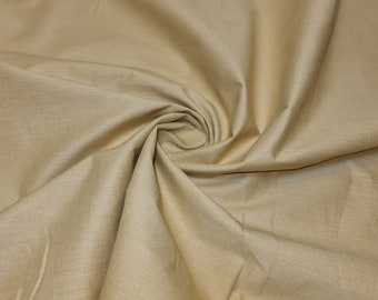 Plain 100% Cotton Fabric Material Fat Quarters Quilting Metre 30 Colours 44 Inch Wide  (Gold)
