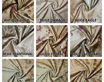 Brokat Damast Möbelstoff Gold Madagaskar Blumen Vorhang Stoff 150cm