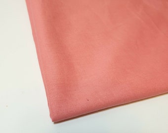 Coral 100% Cotton Egyptian Cambric Poplin Craft Soft Dress Quilting Material Fabric 44&quot;