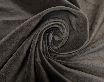 Schwarz 100% Baumwolle Samt Stoff Kostüm Kleid Handwerk Polster Material 44 "
