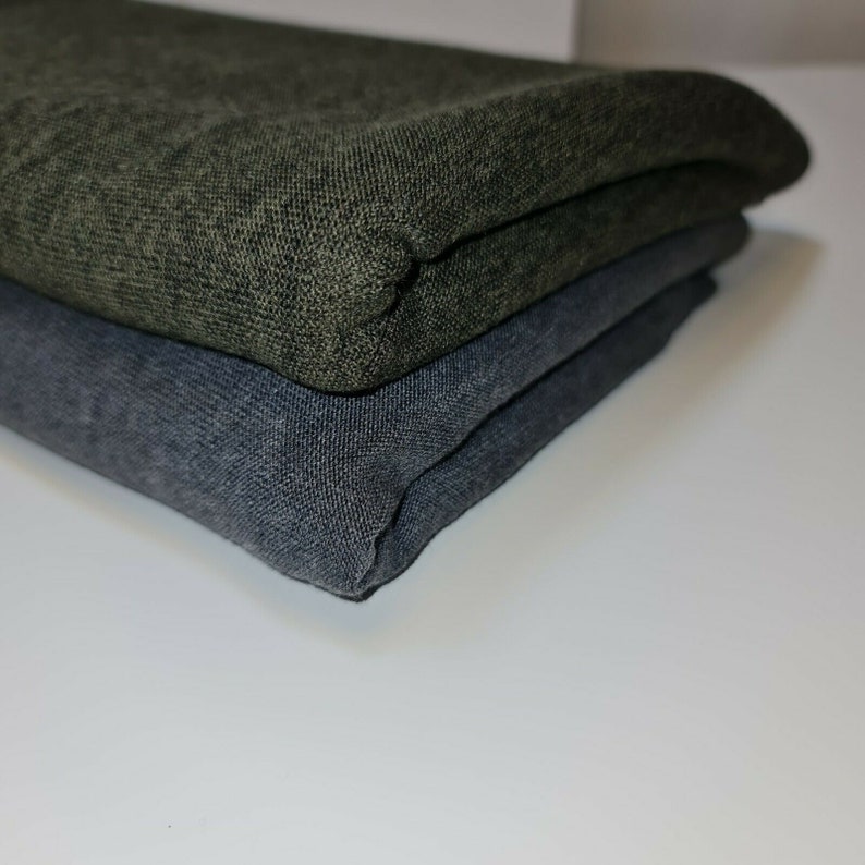 Plain Grey Viscose Lycra Knitted Jersey Stretch Fabric Material 58