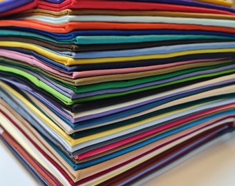 Clearance Polycotton Fabric by Meter – Solid Plain Dyed Craft Material 45&quot;/112cm Wide | Dressmaking, Quilting, Sewing