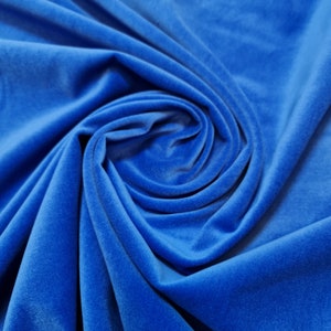 Royal Blue 100% Cotton Velvet Fabric Costume Dress Craft Upholstery Material 44&quot;