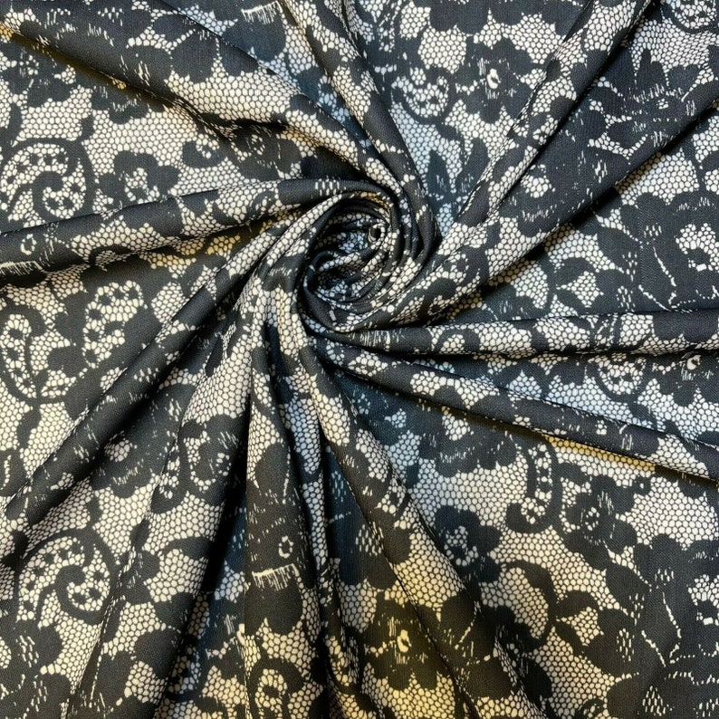 Silky Satin Floral Leopard Vintage Print Dress Craft Fabric Material 58" Meter