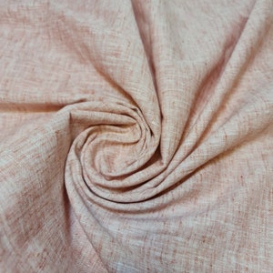 Salmon Shot Linen Fabric for Dressmaking Clothing Curtains Home Decor Craft Material By The Meter 58&quot;