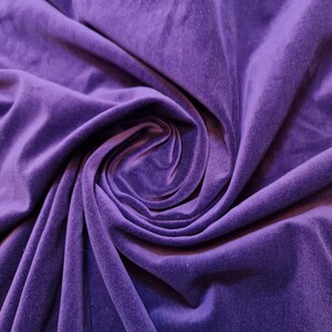 Purple 100% Cotton Velvet Fabric Costume Dress Craft Upholstery Material 44"