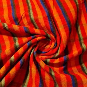 Brushed 100% Cotton Flannel Material Winceyette Tartan Dress Craft Quilting Fabric 58" By The Meter Orange Multi Tartan