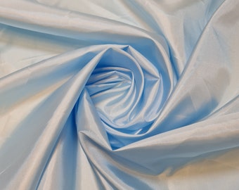 Tecido Habotai Azul Claro para Vestidos, Saias e Jaquetas - Forro Antiestático, Material de Costura Macio e Leve por Metro 58"