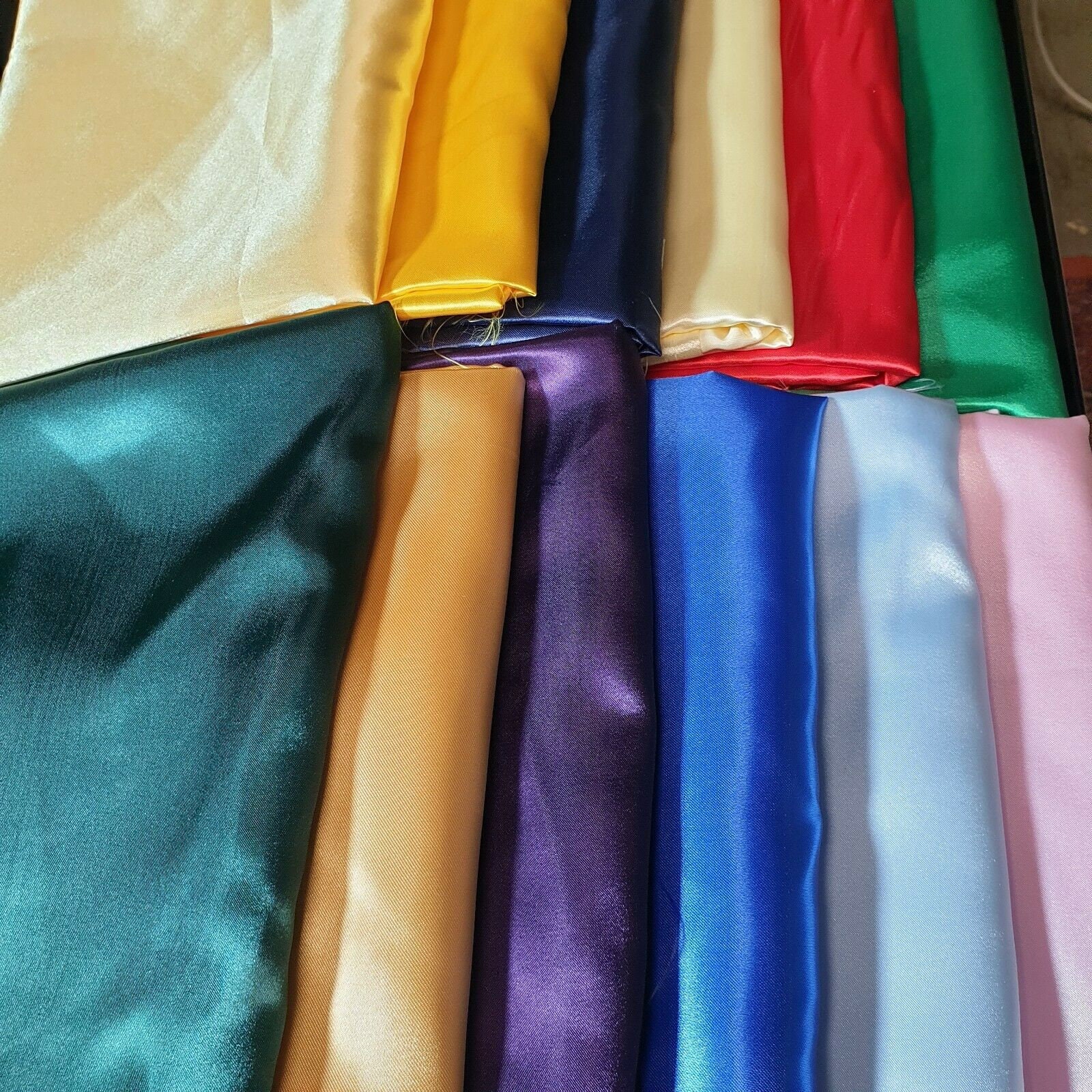 Silky Satin Fabric Dress Craft Fabric Plain Luxury Wedding - Etsy