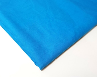 Plain 100% Cotton Egyptian Cambric Poplin Craft Soft Dress Material Fabric 44" (Turquoise)