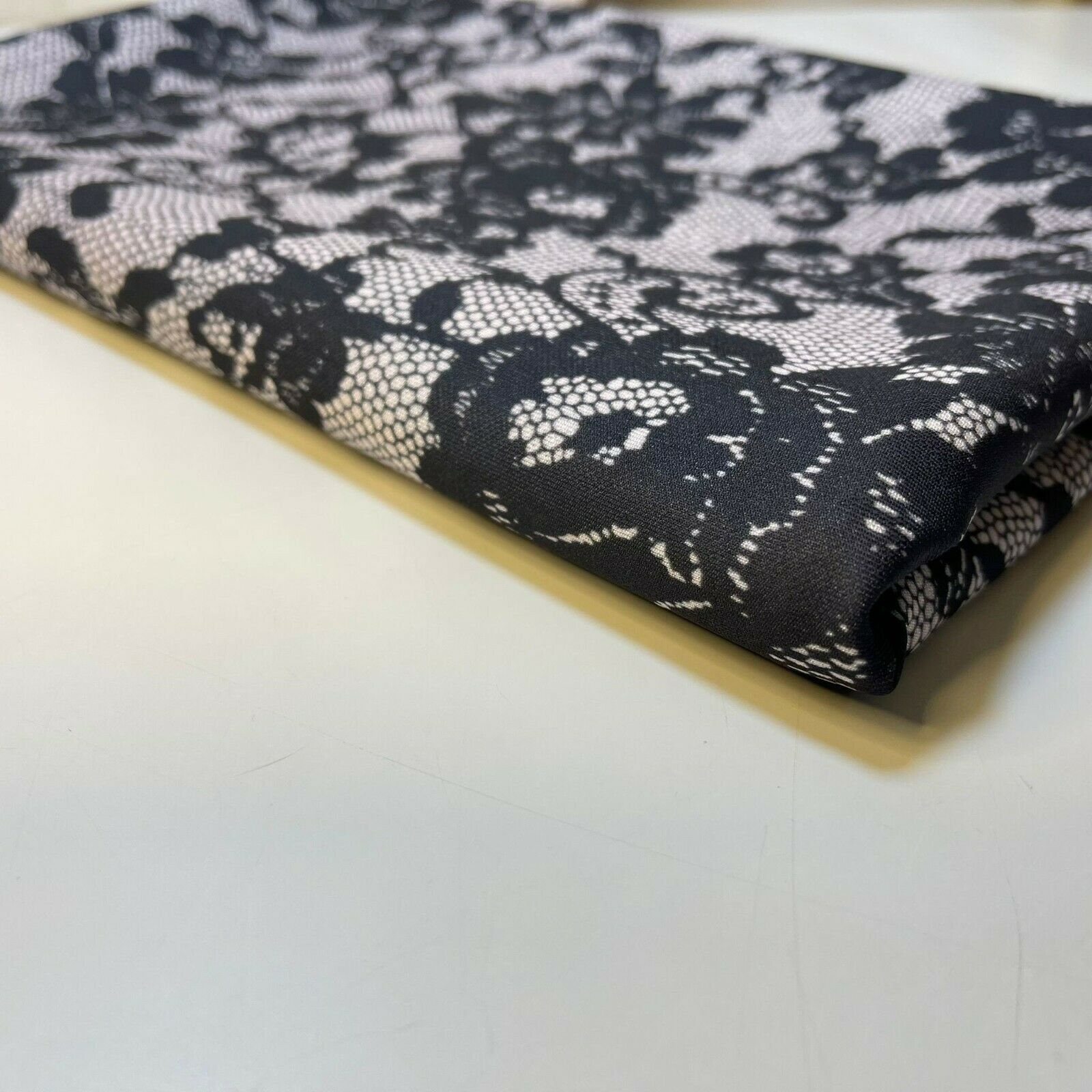 Silky Satin Floral Leopard Vintage Print Dress Craft Fabric Material 58" Meter