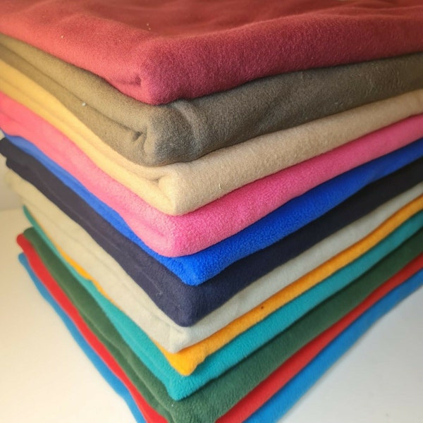 Polar Fleece Fabric Premium Quality Plain Anti Pill Soft Warm Winter Dress Craft Blanket Material 58" By The Meter