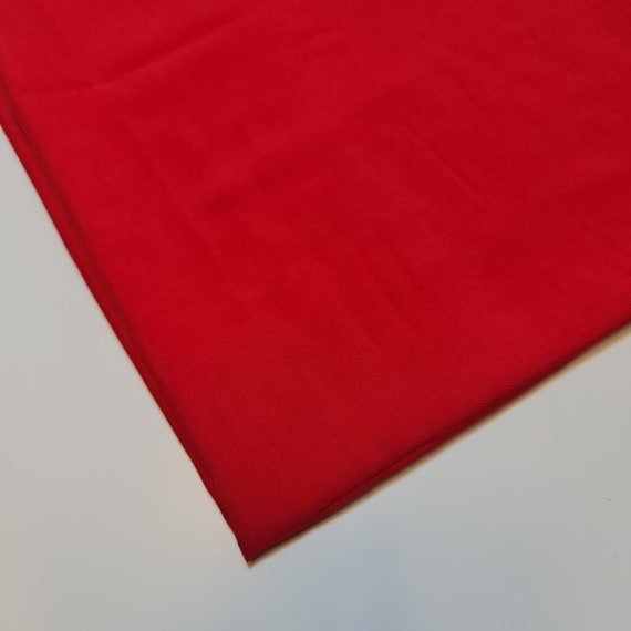 Viskose-Challis Stoff – Korallenrot, 100% Viskose, 140 Cm Breit, Meterware