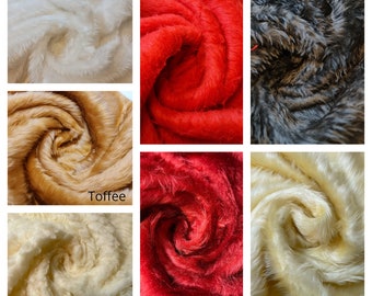 Soft Long Pile Faux Fur Material Furry Hair Cuddly Craft Christmas Dress Craft Blanket Fabric 58&quot; By Meter