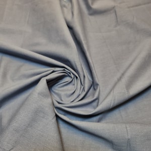 Plain 100% Cotton Fabric Material Fat Quarters Quilting Metre NEW Colours 44&quot; (New Blue)