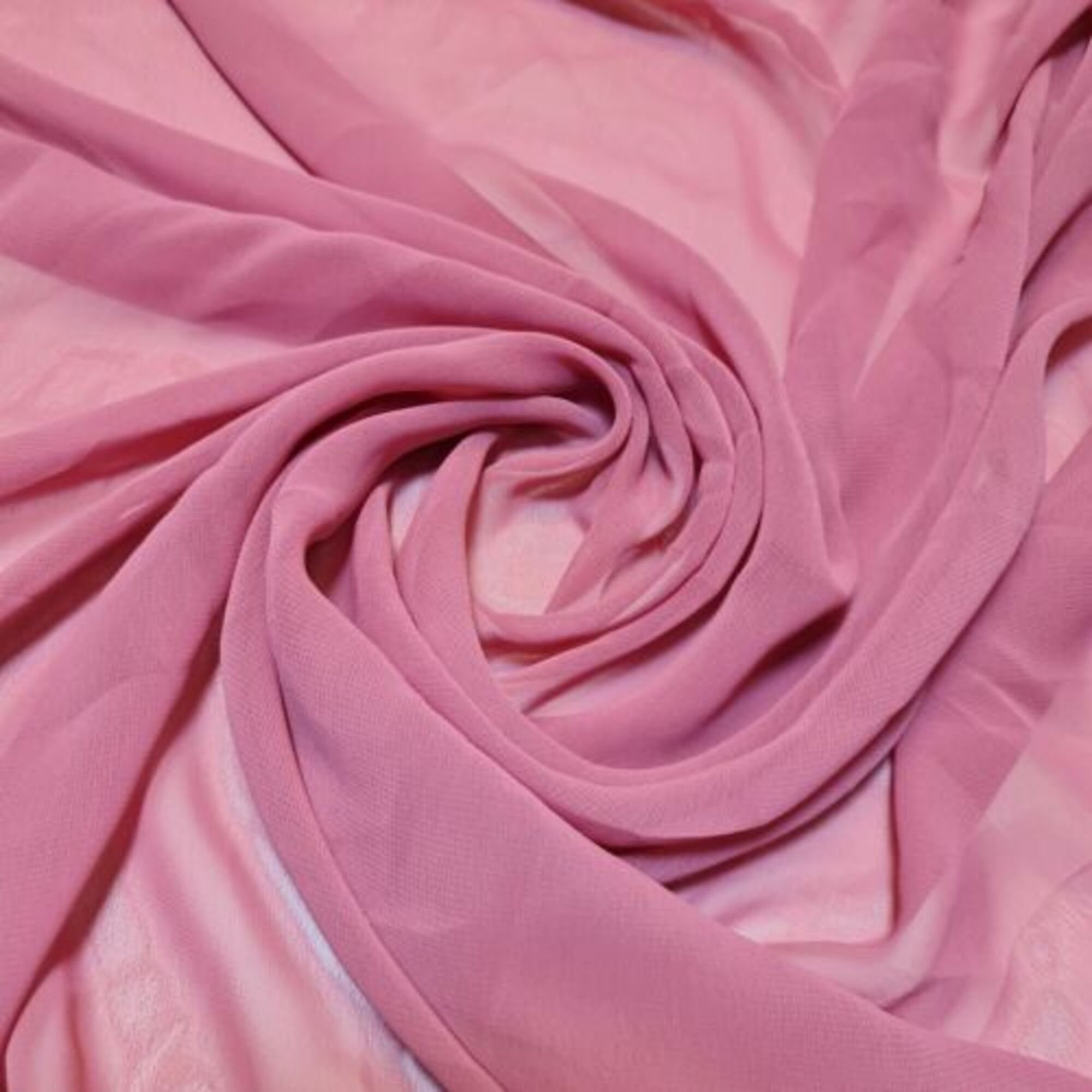 Hand Dyed Mauve - Soft Silk Organza Fabric