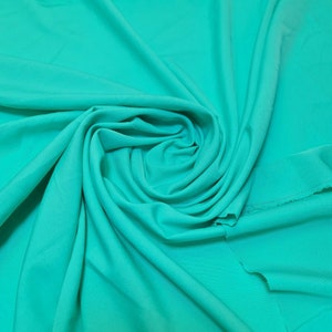 Plain American Crepe Polyester Fabric Poly Dress Craft Poplin Costume Lining 44&quot; (Mint)