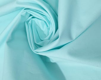 Mint Blue 100% Cotton Plain Fabric for Crafts Dress Quilting Lining Material 44" by the Meter