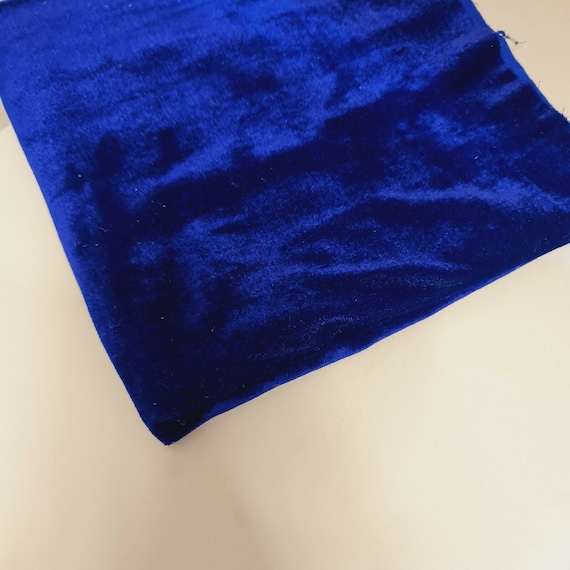 Royal Blue Premium 100% Cotton Velvet Fabric Material - 112cm (44) wide