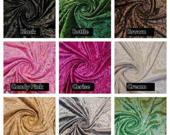 Premium Crushed Velvet Fabric Craft Stretch Velour Material 150cm-EP