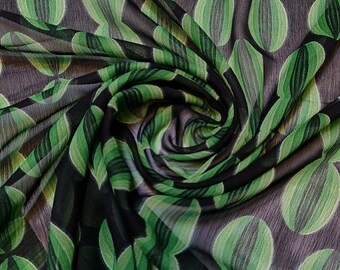 Floral Printed Polyester Crepe Georgette Sheer Chiffon Summer Dress Fabric 44" (Design 2)