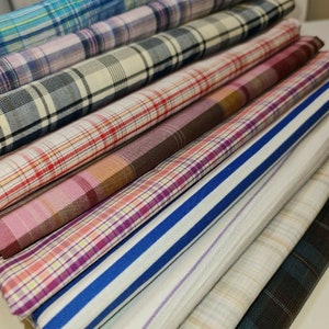 100% Cotton Tartan Check Plaid Fabric Dress Craft Costume Quilting Material 58&quot; Meter